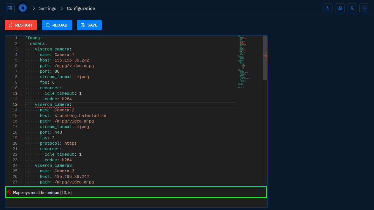 YAML syntax error highlight